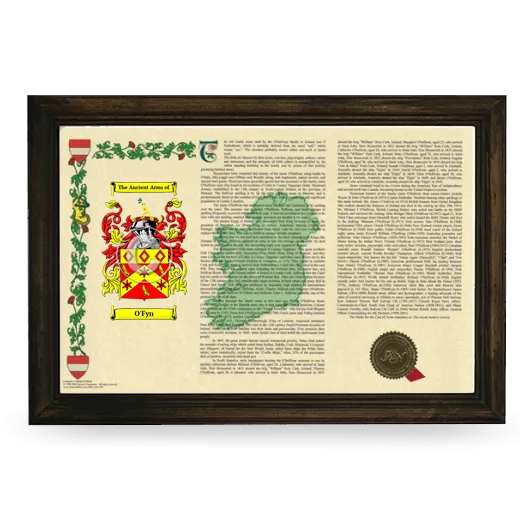 O'Fyn Armorial Landscape Framed - Brown