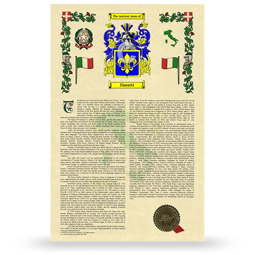 Fioratti Armorial History with Coat of Arms