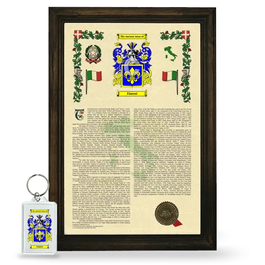 Fioresi Framed Armorial History and Keychain - Brown