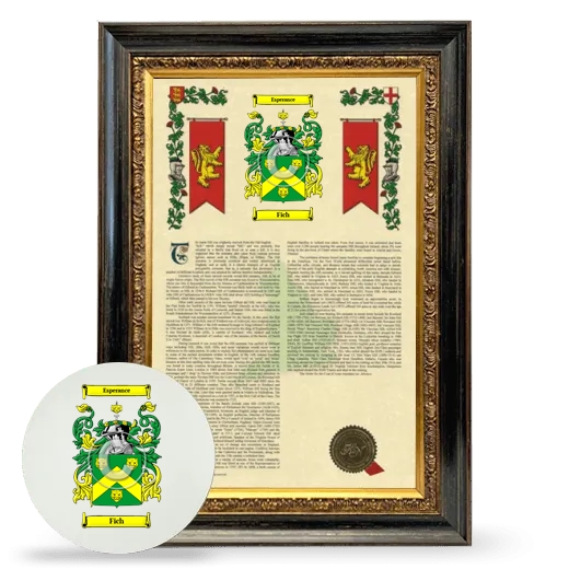 Fich Framed Armorial History and Mouse Pad - Heirloom