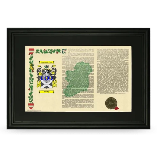 Patchy Deluxe Armorial Landscape Framed- Black