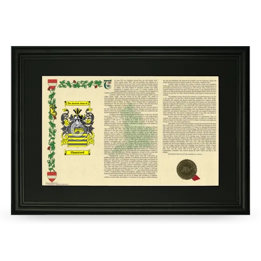 Flamsteed Deluxe Armorial Landscape Framed- Black