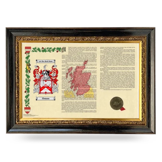 Fleman Armorial Landscape Framed - Heirloom