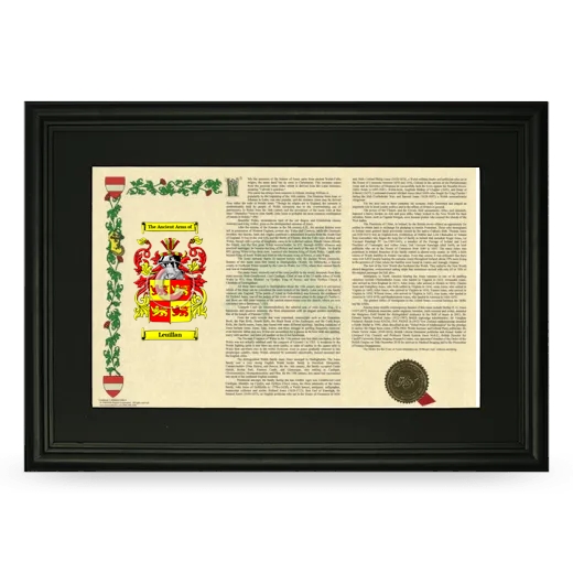 Leuillan Deluxe Armorial Landscape Framed- Black