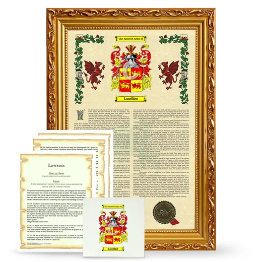 Looellint Framed Armorial, Symbolism and Large Tile - Gold