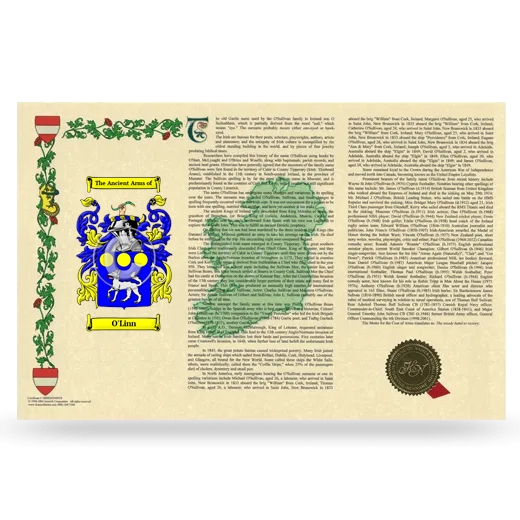 O'Linn Armorial History Landscape Style