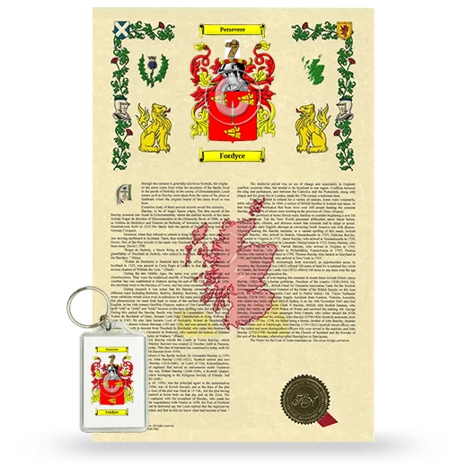 Fordyce Armorial History and Keychain Package