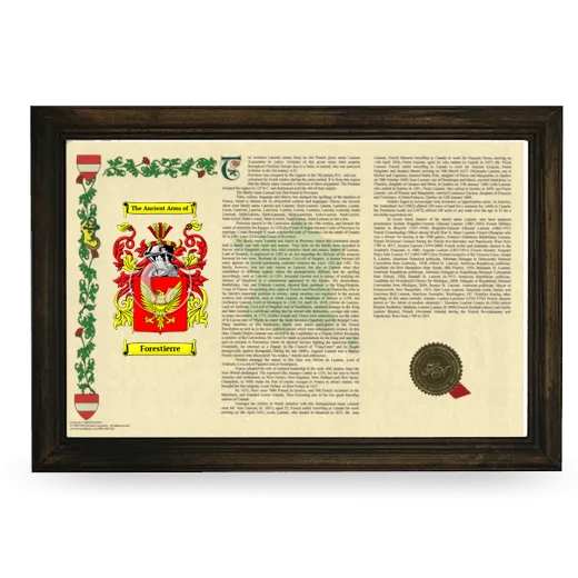 Forestierre Armorial Landscape Framed - Brown