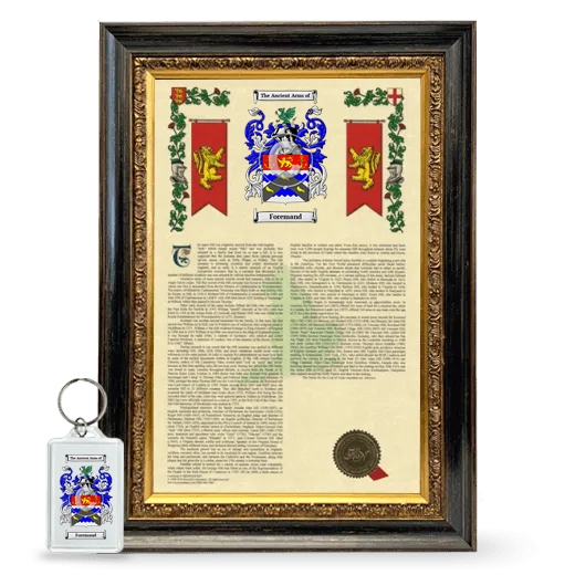 Foremand Framed Armorial History and Keychain - Heirloom