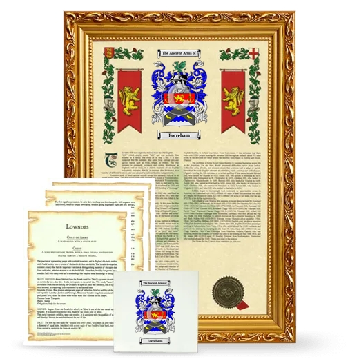 Forreham Framed Armorial, Symbolism and Large Tile - Gold