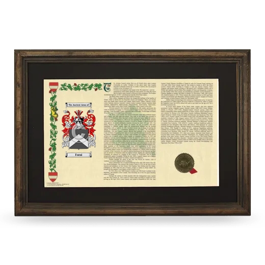 Forni Deluxe Armorial Landscape Framed - Brown