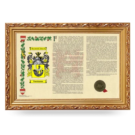 Vorstmann Armorial Landscape Framed - Gold