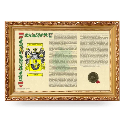 Forstern Armorial Landscape Framed - Gold