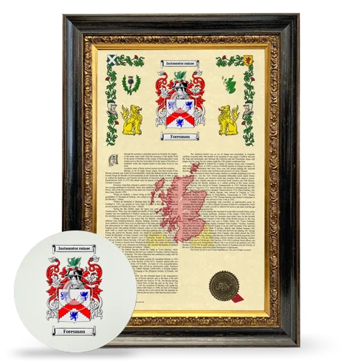 Foresman Framed Armorial History and Mouse Pad - Heirloom