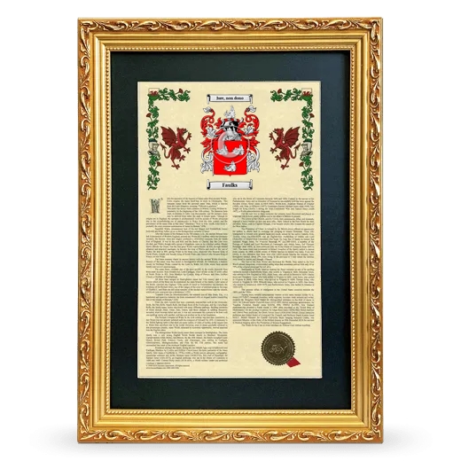 Faulks Deluxe Armorial Framed - Gold