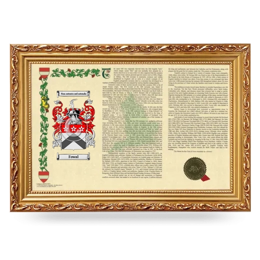 Fowal Armorial Landscape Framed - Gold