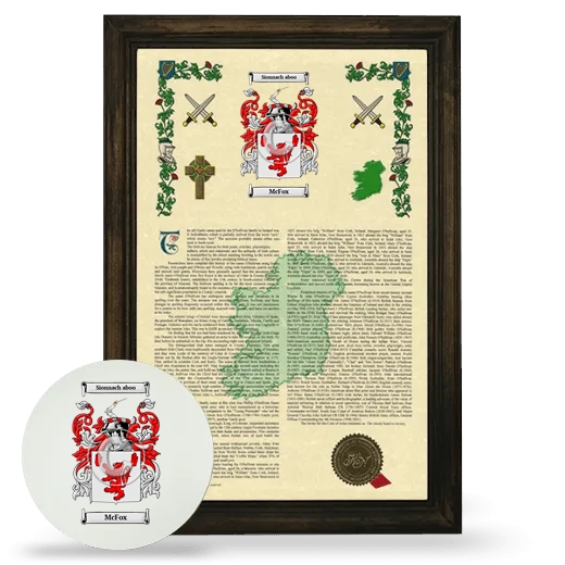 McFox Framed Armorial History and Mouse Pad - Brown