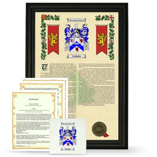 Foxholes Framed Armorial, Symbolism and Large Tile - Black