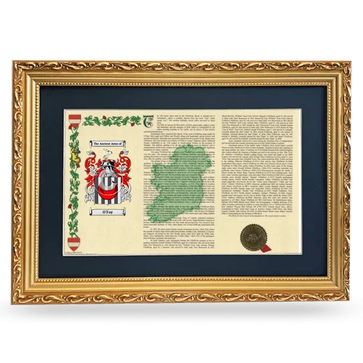 O'Foy Deluxe Armorial Landscape Framed - Gold