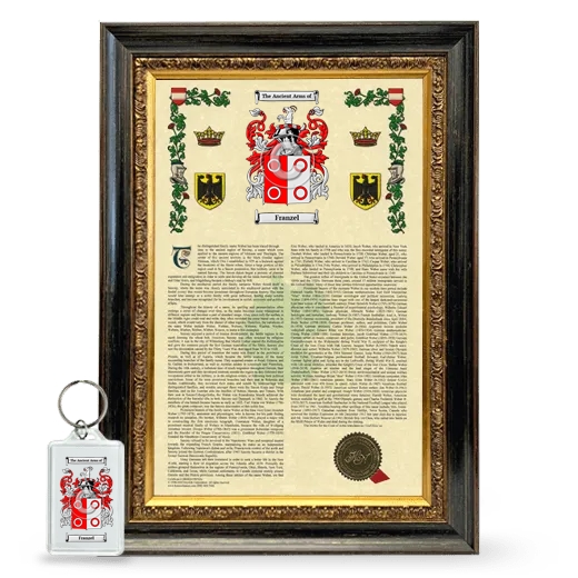 Franzel Framed Armorial History and Keychain - Heirloom