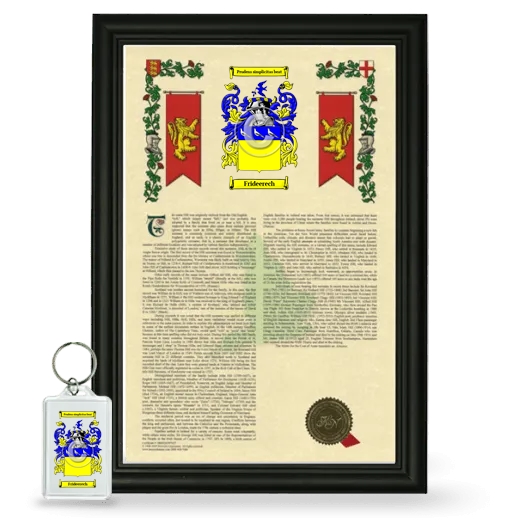 Frideerech Framed Armorial History and Keychain - Black