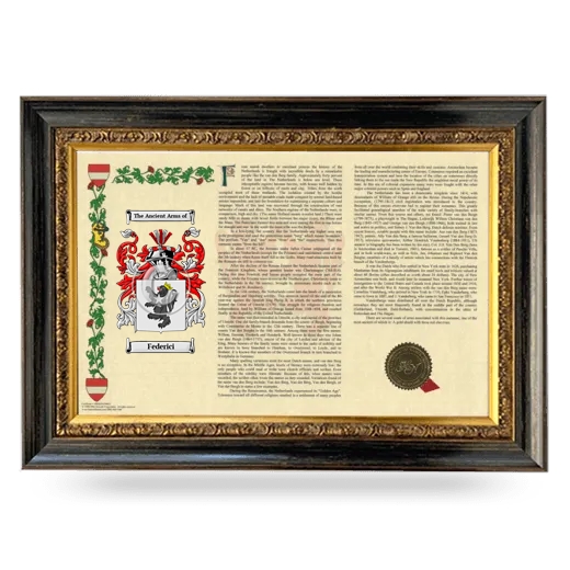 Federici Armorial Landscape Framed - Heirloom