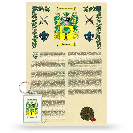 Fresnnes Armorial History and Keychain Package