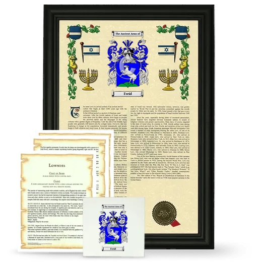 Freid Framed Armorial, Symbolism and Large Tile - Black