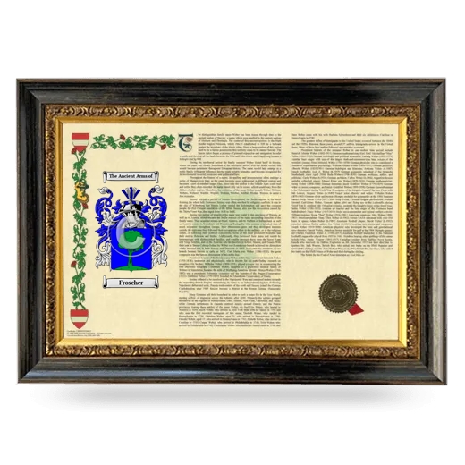 Froscher Armorial Landscape Framed - Heirloom