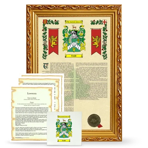 Frude Framed Armorial, Symbolism and Large Tile - Gold