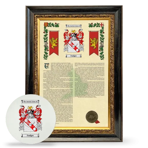 Foulger Framed Armorial History and Mouse Pad - Heirloom