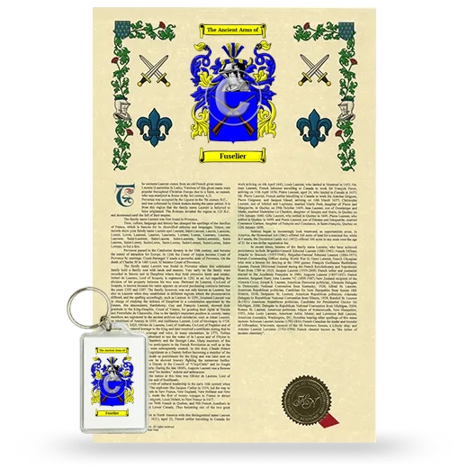 Fuselier Armorial History and Keychain Package