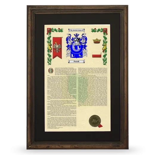 Prasek Deluxe Armorial Framed - Brown