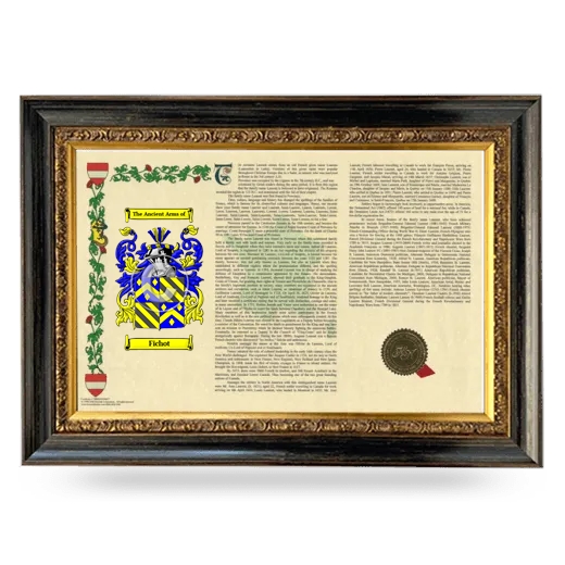 Fichot Armorial Landscape Framed - Heirloom