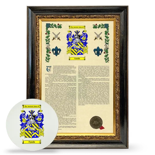 Fyaulx Framed Armorial History and Mouse Pad - Heirloom