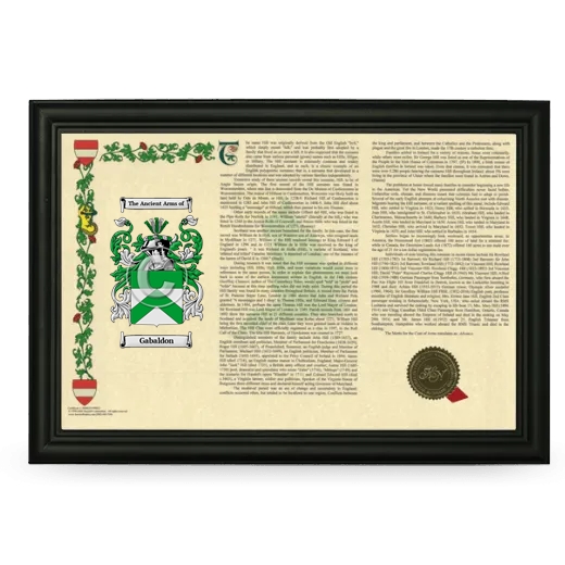 Gabaldon Armorial Landscape Framed - Black