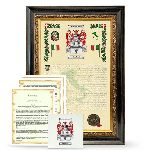 Gambrel Framed Armorial, Symbolism and Large Tile - Heirloom