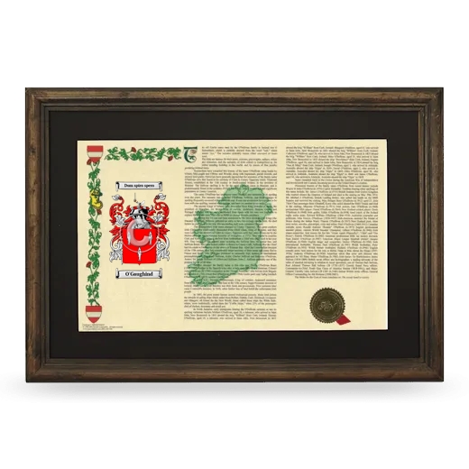 O'Gaughind Deluxe Armorial Landscape Framed - Brown