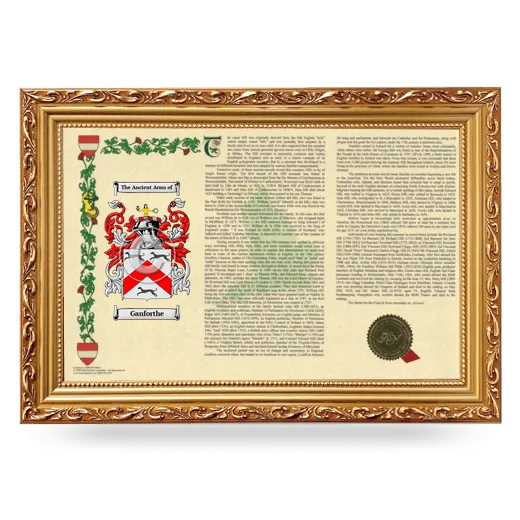 Ganforthe Armorial Landscape Framed - Gold