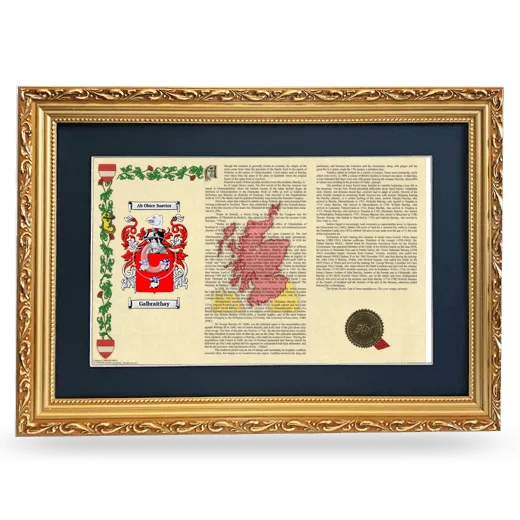 Galbraithay Deluxe Armorial Landscape Framed - Gold