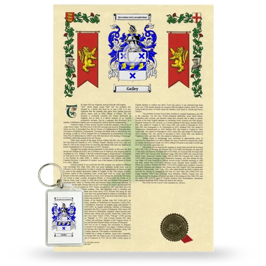 Gailey Armorial History and Keychain Package