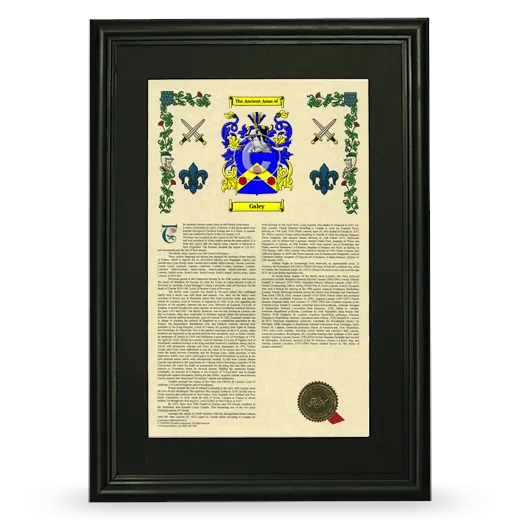 Galey Deluxe Armorial Framed - Black