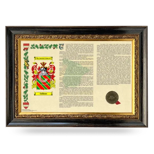 Galiano Armorial Landscape Framed - Heirloom