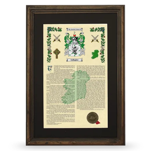 Gallagher Deluxe Armorial Framed - Brown