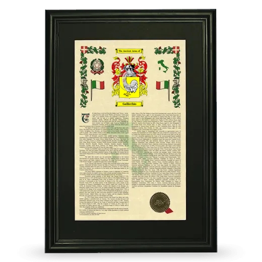 Gallicchio Deluxe Armorial Framed - Black