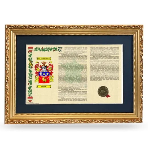 Galyon Deluxe Armorial Landscape Framed - Gold