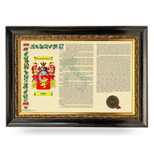 Gallus Armorial Landscape Framed - Heirloom