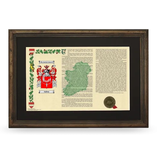 Galvey Deluxe Armorial Landscape Framed - Brown