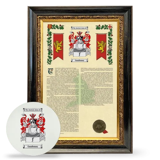 Gambonay Framed Armorial History and Mouse Pad - Heirloom