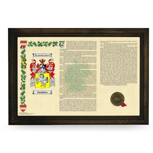 Gaembsen Armorial Landscape Framed - Brown